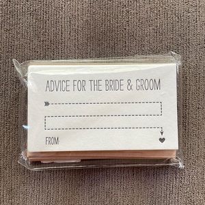 bhldn Wedding advice cards